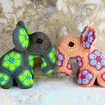 Emil The Baby-Elephant with African Flowers