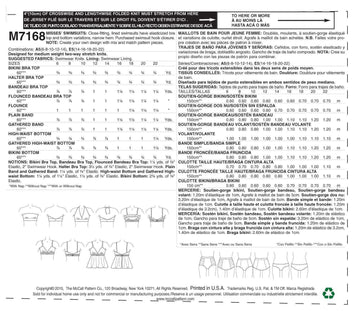 McCall's Misses' Swimsuits M7168 - Sewing Pattern