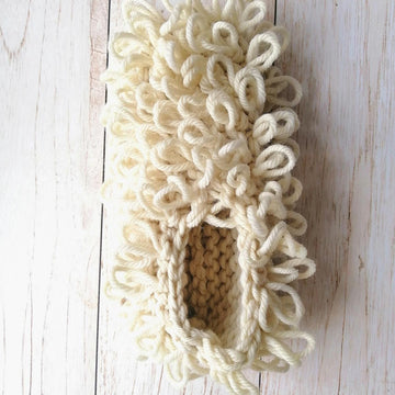 Fluffy woollen slippers
