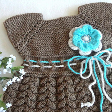 Knitting PATTERN Baby Dress Baptism Knitted Baby Cardigan