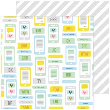 Pinkfresh Studio Super Cool Double-Sided Cardstock 12"X12" 25/Pkg - Be Right Back