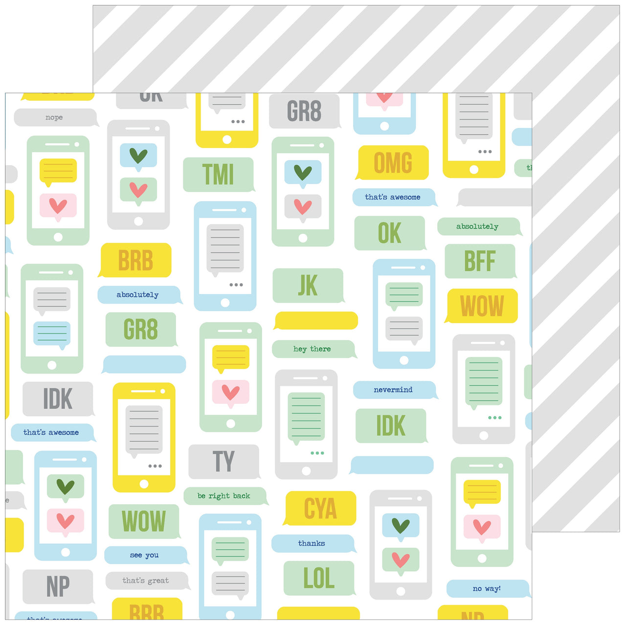 Pinkfresh Studio Super Cool Double-Sided Cardstock 12"X12" 25/Pkg - Be Right Back