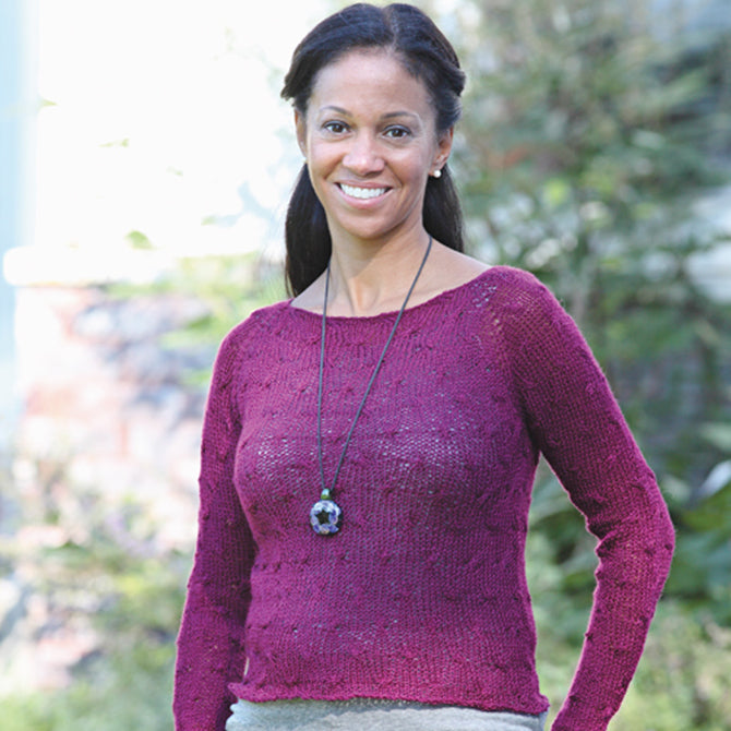 428 Bordeaux Pullover - Jumper Knitting Pattern for Women in Valley Yarns 2/10 Merino Tencel