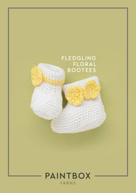 Fledgling Floral Bootees - Free Crochet Pattern For Babies in Paintbox Yarns Cotton DK