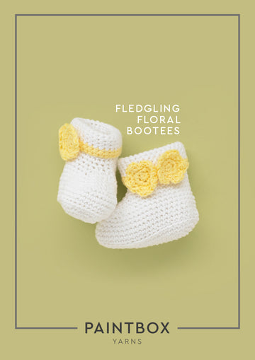 Fledgling Floral Bootees - Free Crochet Pattern For Babies in Paintbox Yarns Cotton DK