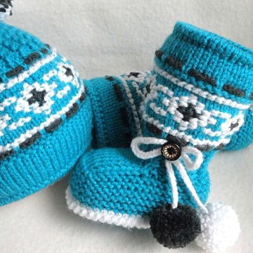 Knitting Baby Booties Baby Beanie Lovely Baby Set