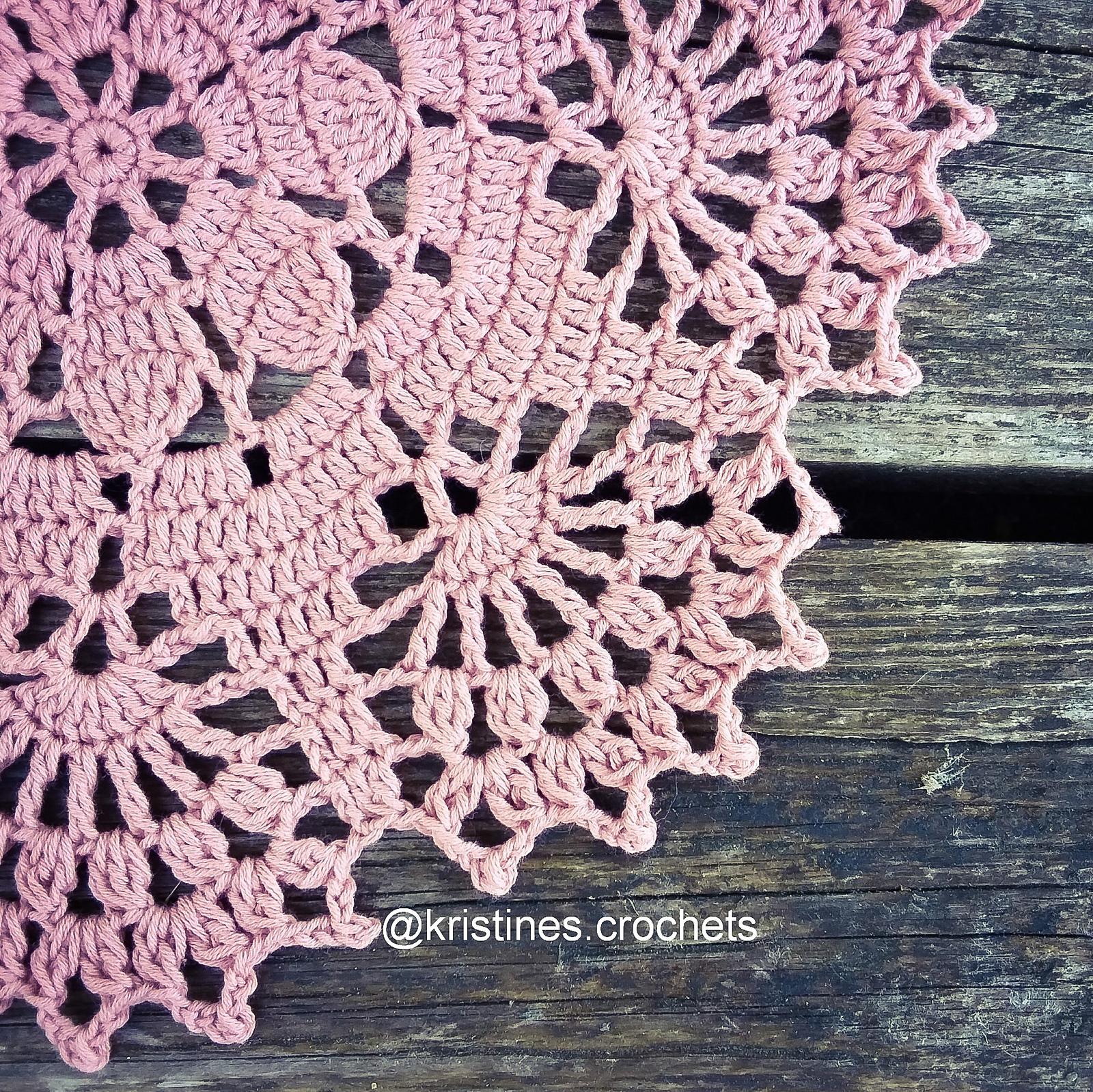 Blush Flower Doily