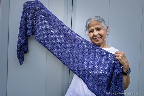 Blue Blossoms Scarf