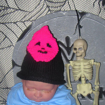 Baby Pink Halloween Ghost Head Beanie
