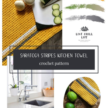 Saratoga stripes kitchen towel