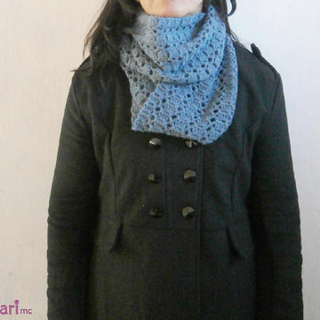 Lacy crochet infinity scarf Pattern _ C08