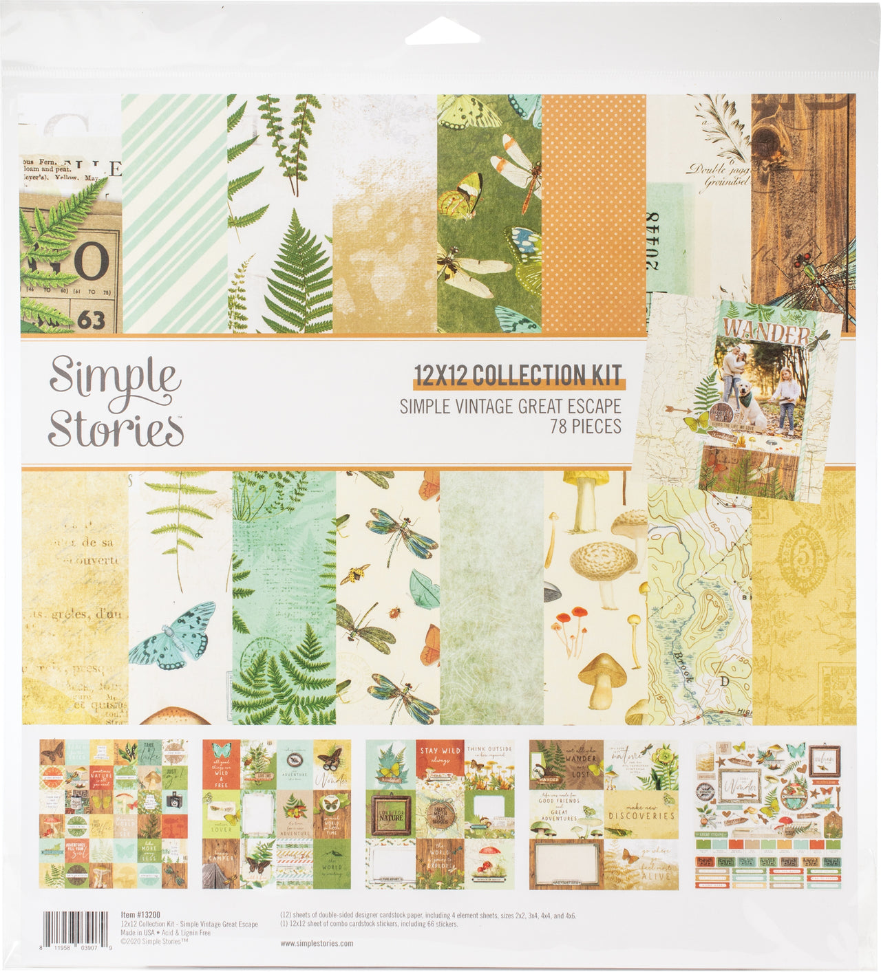 Simple Stories Collection Kit 12"X12" - Simple Vintage Great Escape