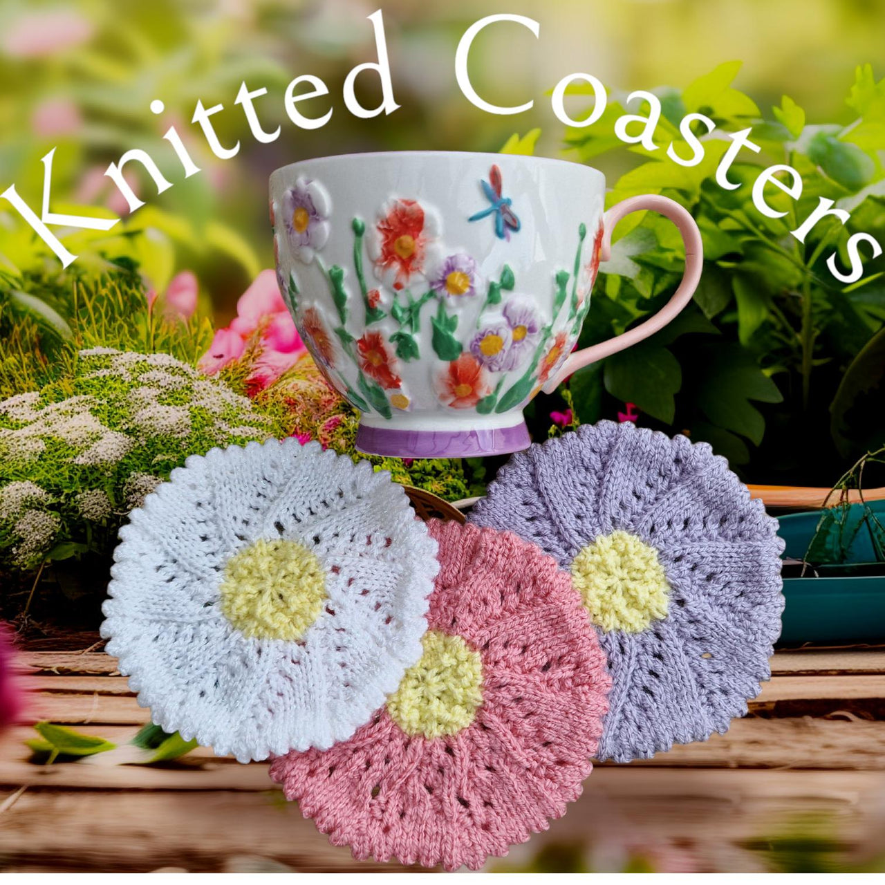 PDF Pretty Daisy Coaster Set Knitting Patterns