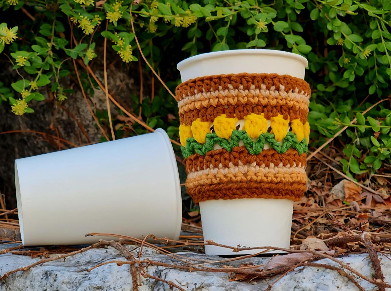 Tulips Cup cozy & Bow Bundle