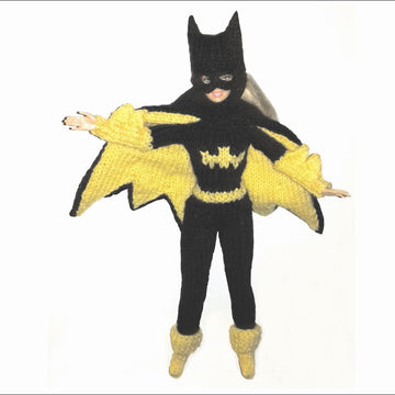 Batgirl Barbie costume, 11" -12" doll