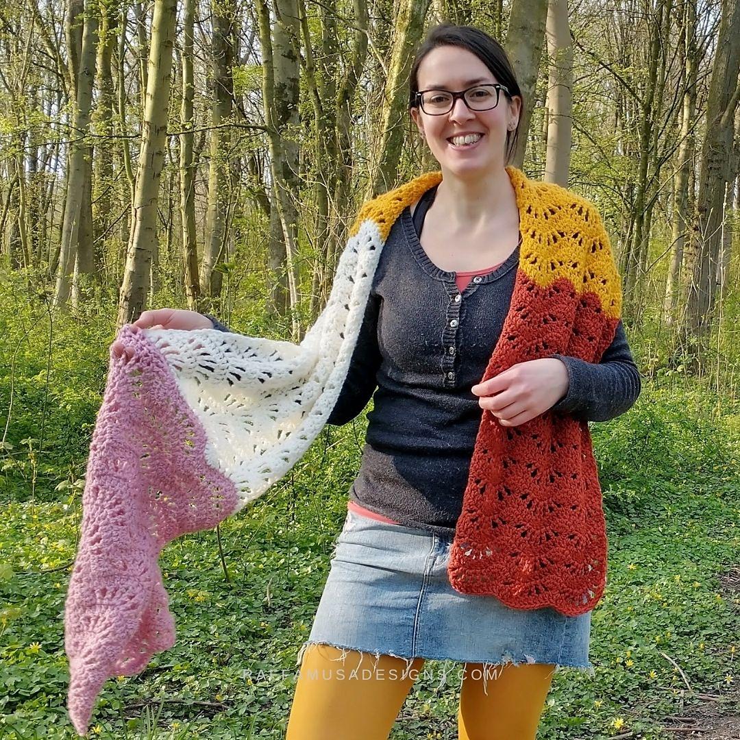 Feather and Fan Scarf