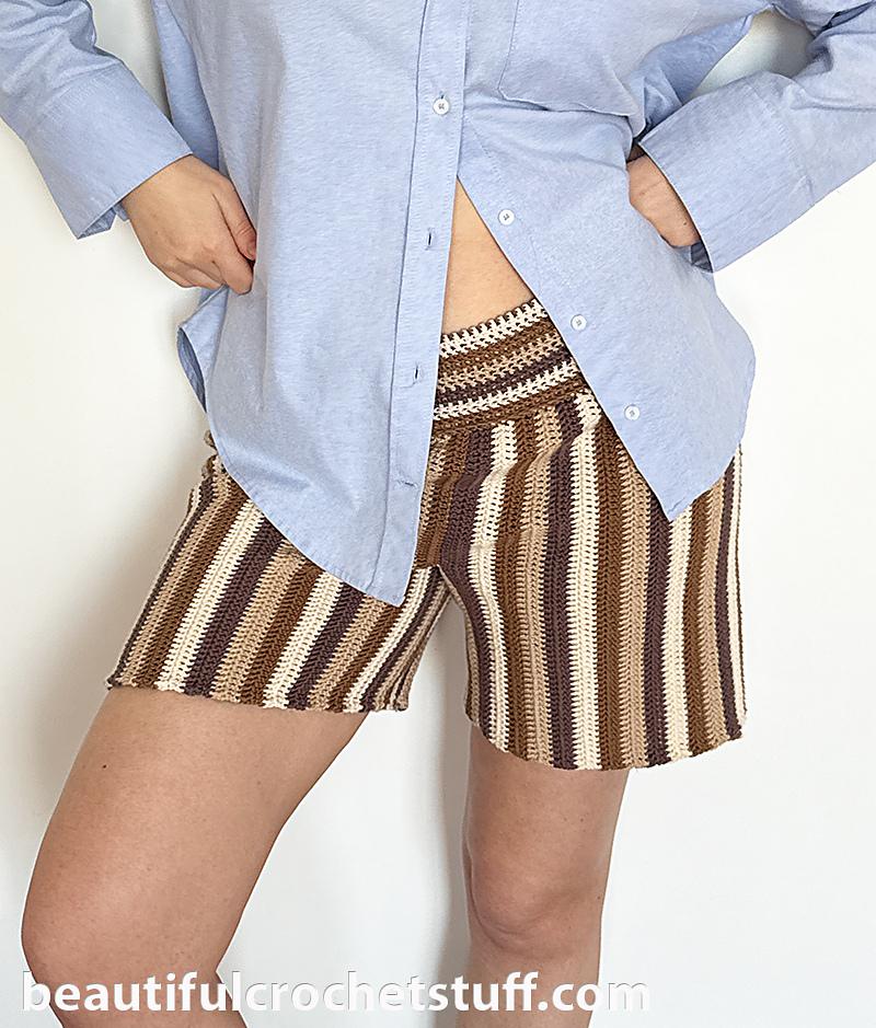 Vertical Striped Shorts