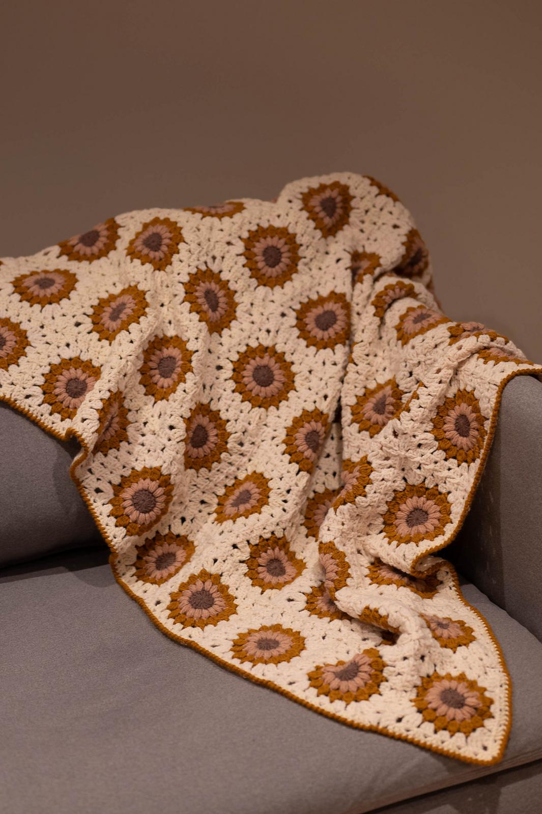 Sunburst Granny Square Blanket