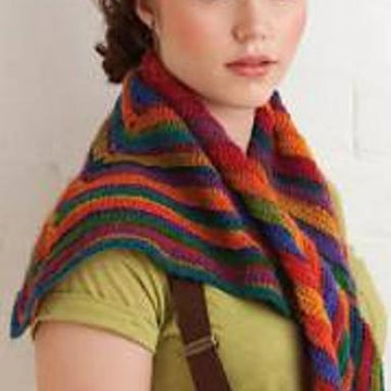 Ridged Rainbow Shawl