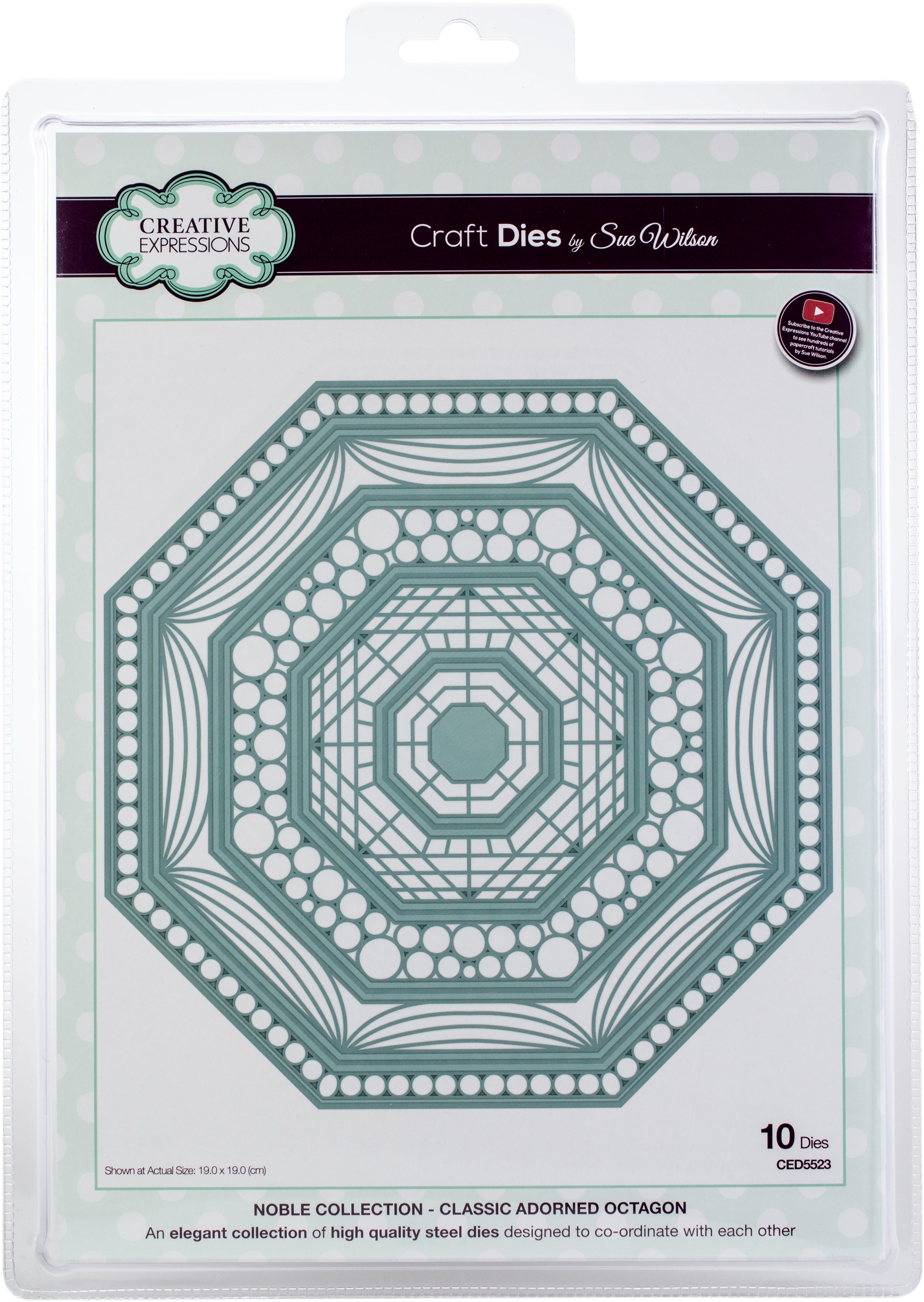 Creative Expressions Craft Dies By Sue Wilson - Noble-Classic Adorned Octagon