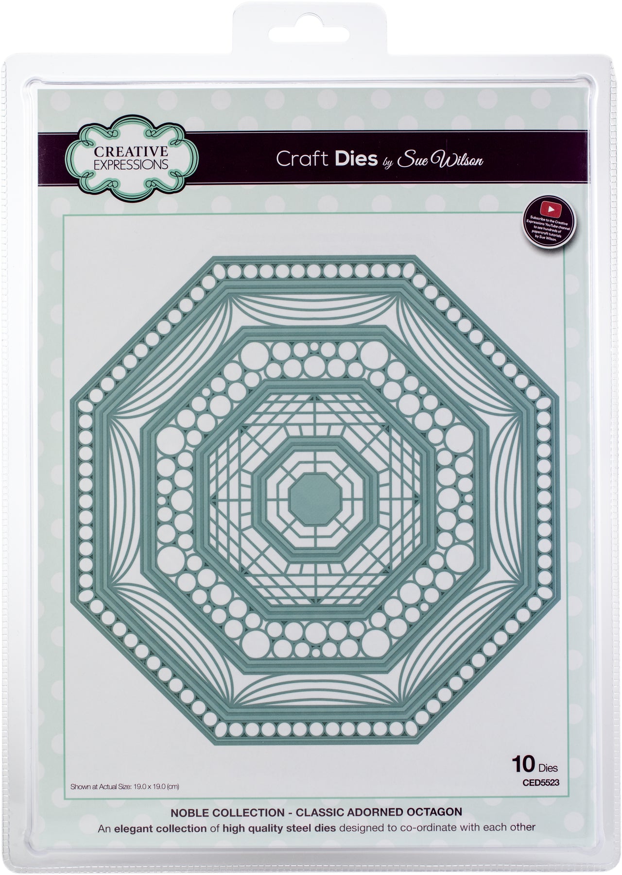 Creative Expressions Craft Dies By Sue Wilson - Noble-Classic Adorned Octagon