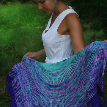 Brioche Shell Shawl