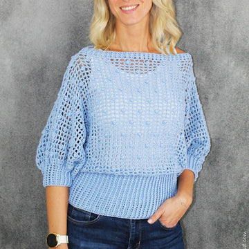 Crochet Jumper HELIX #2 | COTTON MIX #1