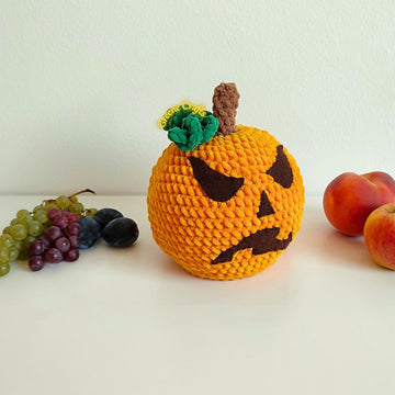 Reversible Halloween Plush Pumpkin Pattern - Plush Toy Crochet Pattern