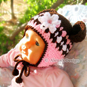 Crochet Hat with Bear Ears