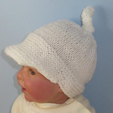 Baby Peak Cap Topknot Beanie Hat