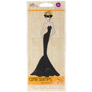 Prima Marketing Julie Nutting Mixed Media Cling Rubber Stamp - Bootiful