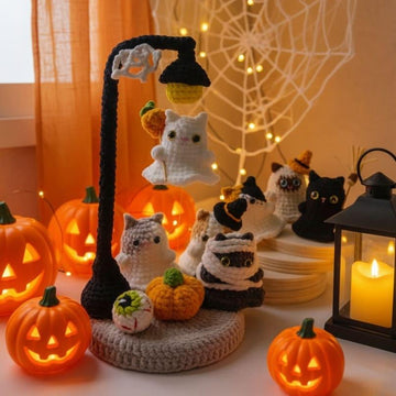Cat Crochet Pattern, Crochet Cat Pattern,Halloween Cat Crochet Pattern, No Sew Crochet Pattern