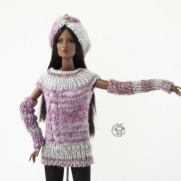 Sweater and turban for doll