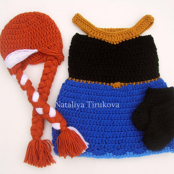 Anna Frozen Hat and Dress Outfit