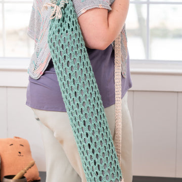 Kornfield Yoga Mat Bag in Berroco Meraki - Downloadable PDF