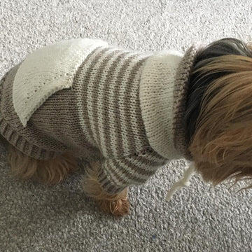 Oatmeal Sweater with Kangaroo Pocket for Dogs