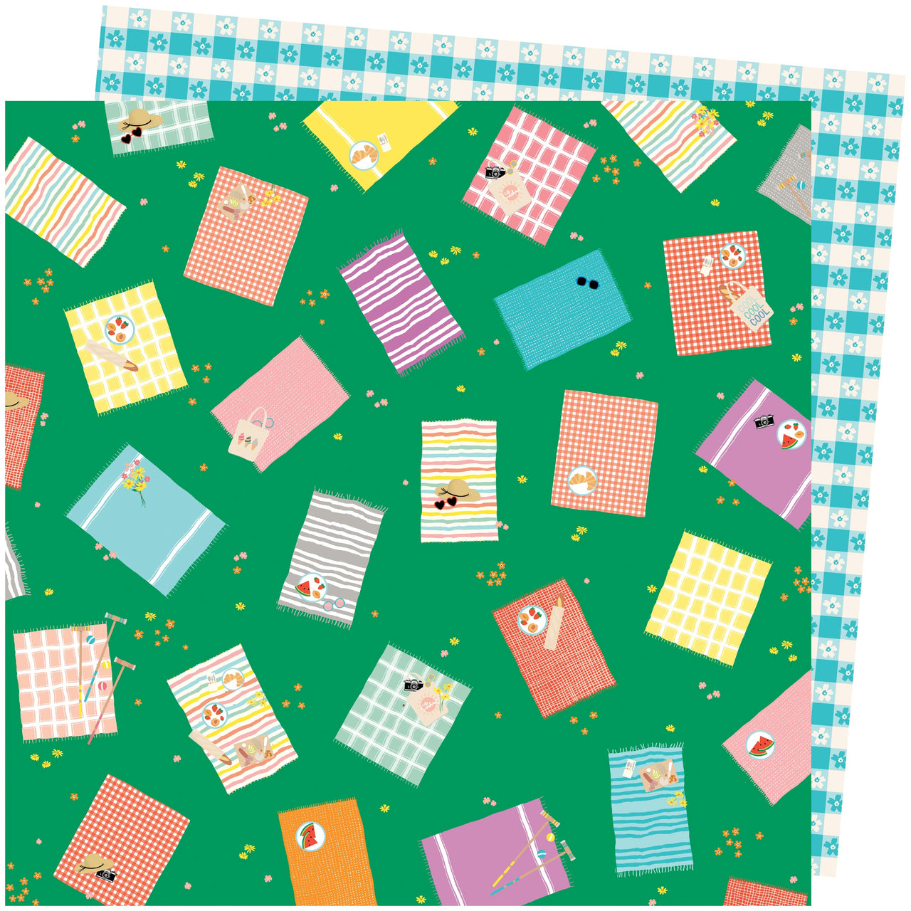 American Crafts Amy Tan Picnic In The Park Double-Sided Cardstock 12"X12" 25/Pkg - From Above