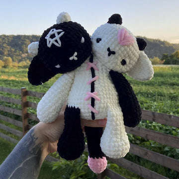 Two-headed Baphomet | Crochet Pattern | Fantasy Amigurumi Monster, Angel Demon Toy