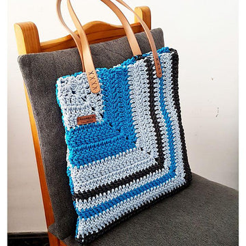 Striped Granny Rope Tote