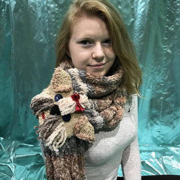 Shih Tzu-Yorkie Dog Cowl Scarf