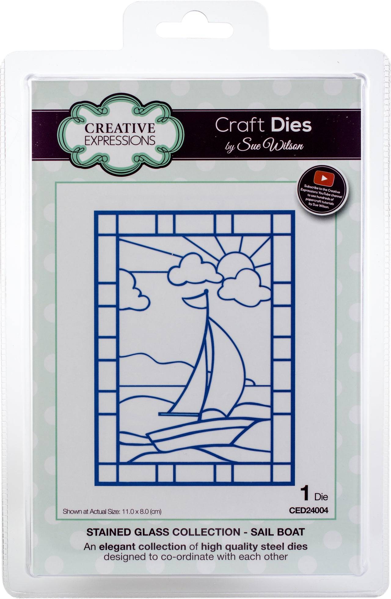 Creative Expressions Craft Dies By Sue Wilson - Stained Glass-Sail Boat