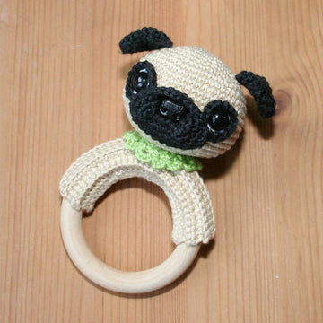 Pug Rattle Ring