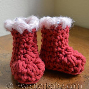 #184 Chunky Crochet Booties