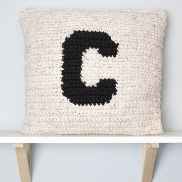 Monogram Letter Pillow Initial Alphabet 18x18