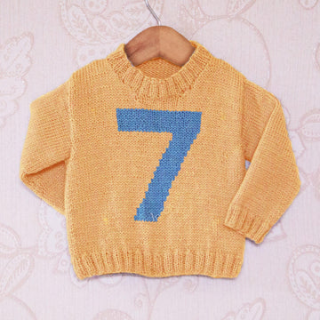 Intarsia - Number 7 Chart - Childrens Sweater