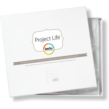 American Crafts Project Life Photo Pocket Pages 60/Pkg - Design A
