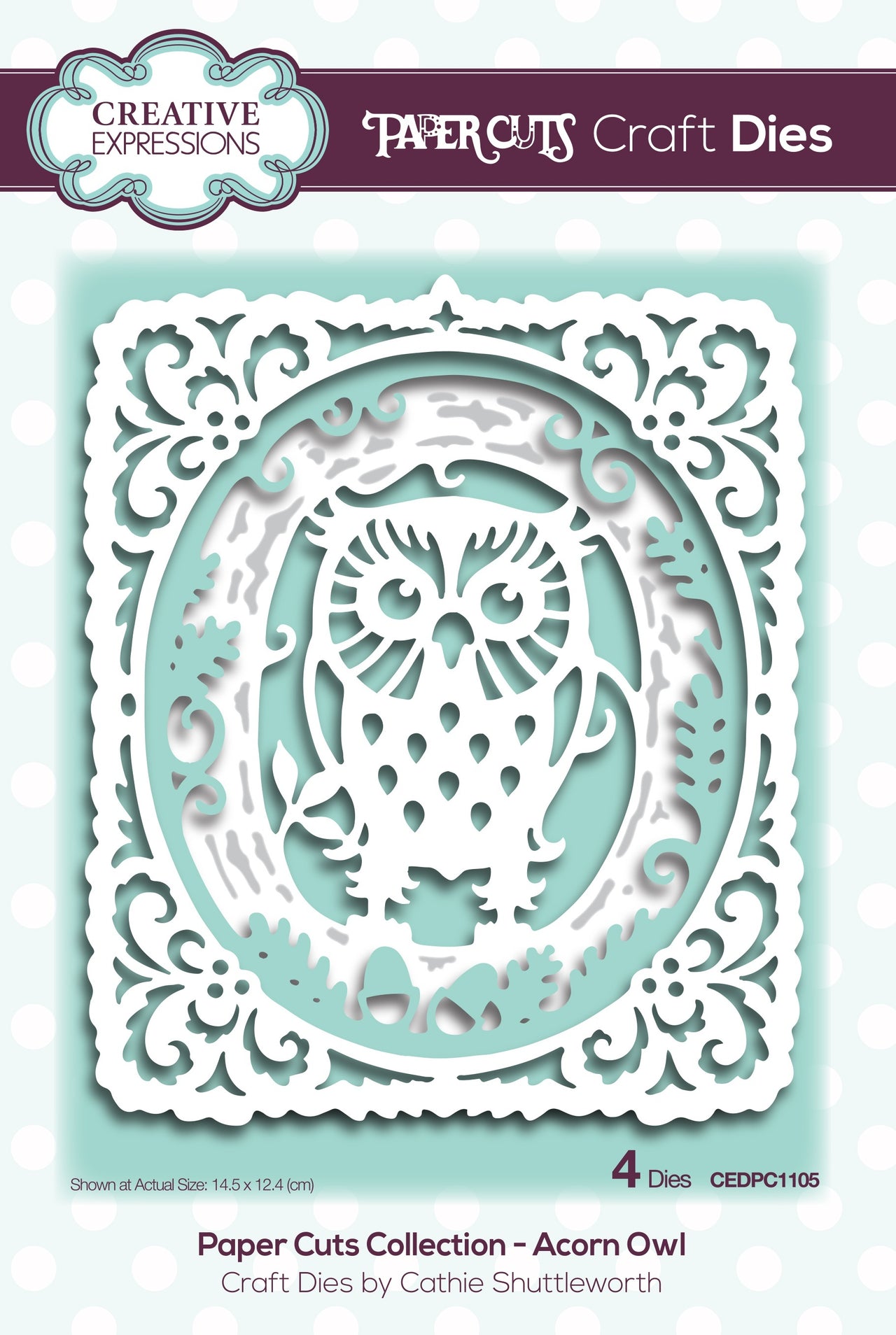 Creative Expressions Paper Cuts Craft Dies - Acorn Owl