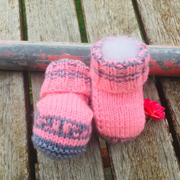 Posh Pink Baby Booties
