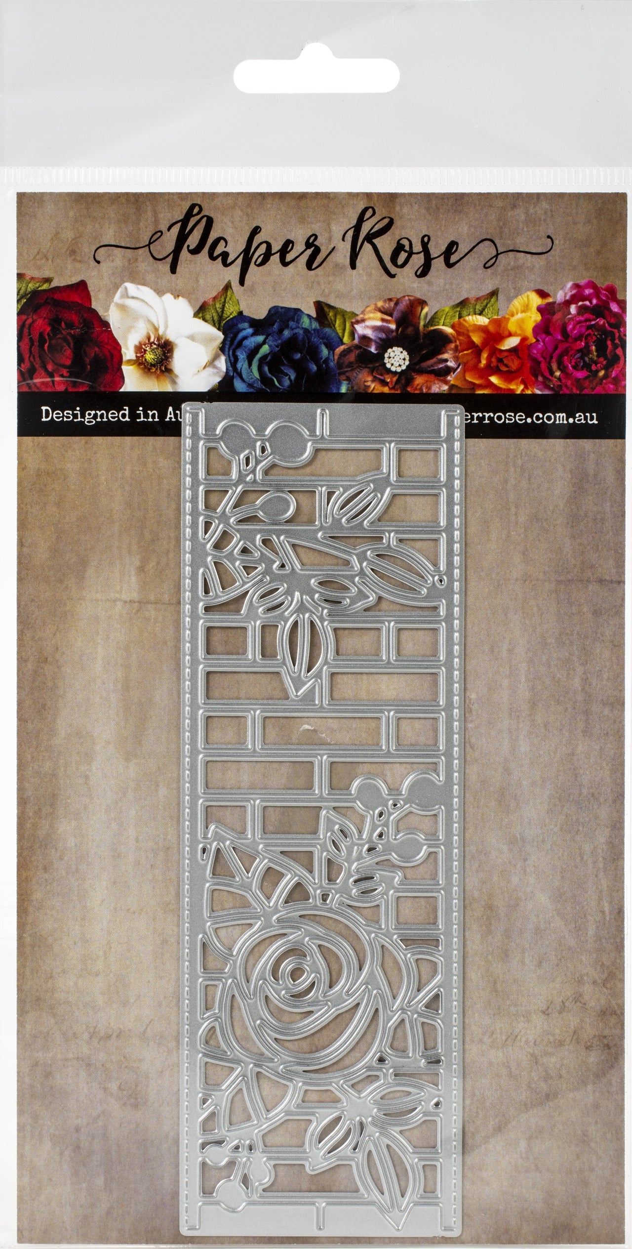 Paper Rose Dies - Ella's Garden Rose And Brick Border