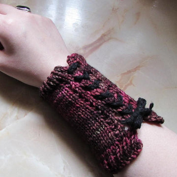 Gothic Romance Lace Up Wrist Cuffs